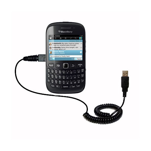 Coiled USB Cable compatible with the Blackberry Curve 9220