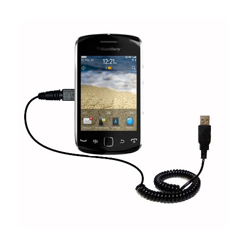 Coiled USB Cable compatible with the Blackberry Curve Touch 9380