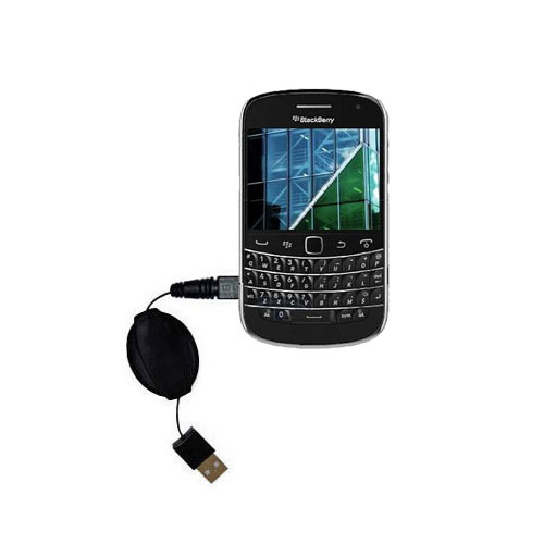 Retractable USB Power Port Ready charger cable designed for the Blackberry Dakota and uses TipExchange