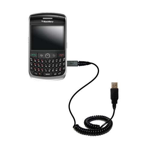 Coiled USB Cable compatible with the Blackberry Javelin