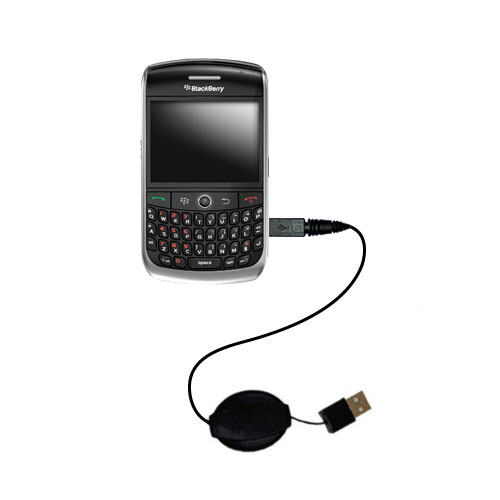 Retractable USB Power Port Ready charger cable designed for the Blackberry Javelin and uses TipExchange
