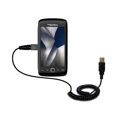Coiled USB Cable compatible with the Blackberry Monaco