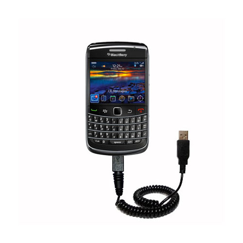 Coiled USB Cable compatible with the Blackberry Onyx III