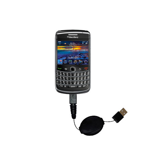 Retractable USB Power Port Ready charger cable designed for the Blackberry Onyx III and uses TipExchange