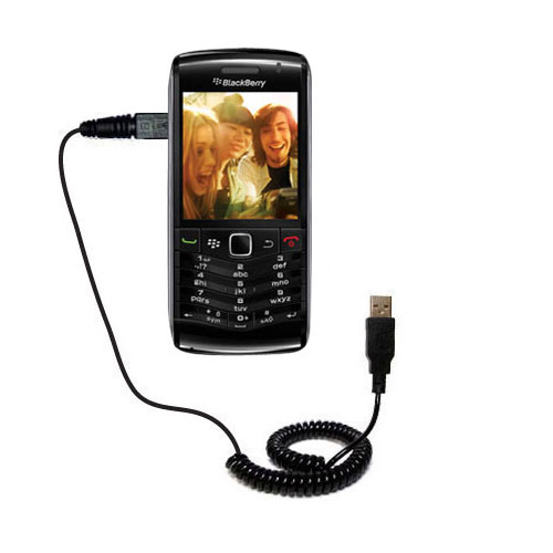 Coiled USB Cable compatible with the Blackberry Pearl 9105