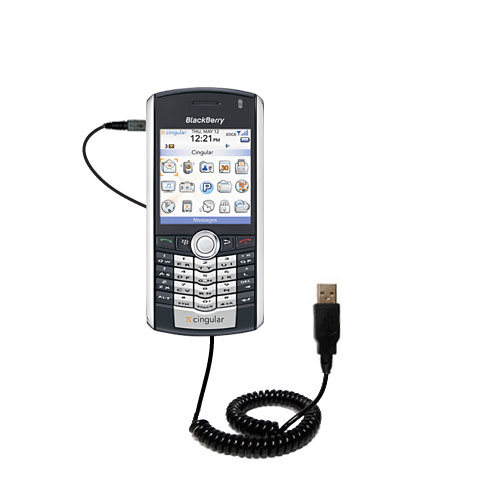 Coiled USB Cable compatible with the Blackberry pearl