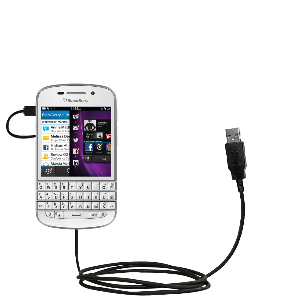 USB Cable compatible with the Blackberry Q10