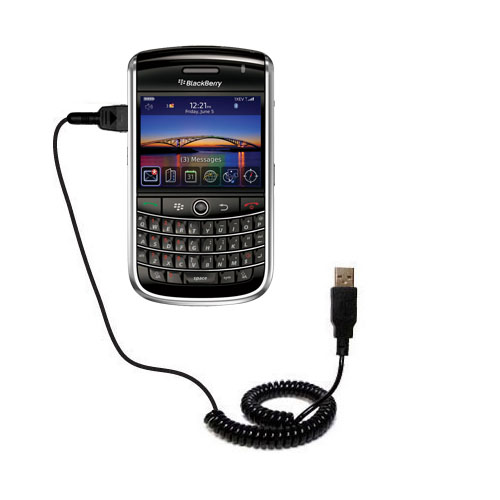 Coiled USB Cable compatible with the Blackberry Style