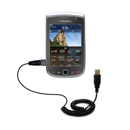 Coiled USB Cable compatible with the Blackberry Torch 2
