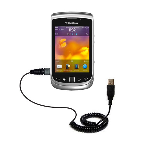 Coiled USB Cable compatible with the Blackberry Torch 9810