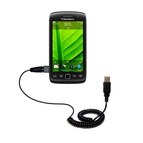 Coiled USB Cable compatible with the Blackberry Torch 9850