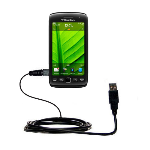 Classic Straight USB Cable suitable for the Blackberry Torch 9850 with Power Hot Sync and Charge Capabilities - Uses Gomadic TipExchange Technology