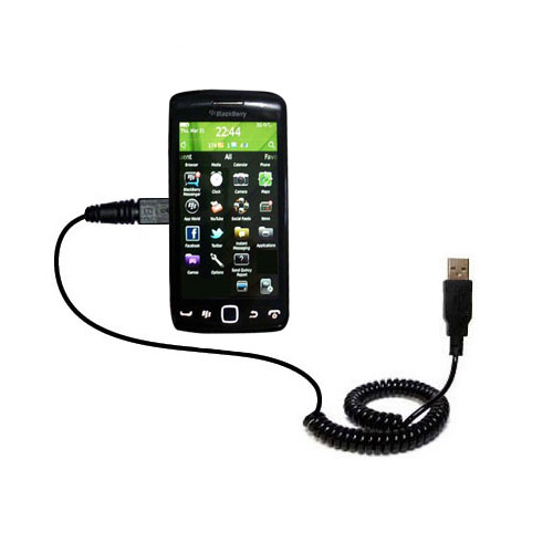 Coiled USB Cable compatible with the Blackberry Touch 9860