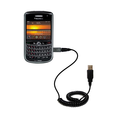 Coiled USB Cable compatible with the Blackberry Tour