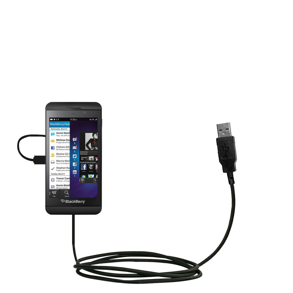 USB Cable compatible with the Blackberry Z10