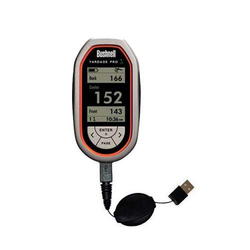 Retractable USB Power Port Ready charger cable designed for the Bushnell Yardage Pro and uses TipExchange