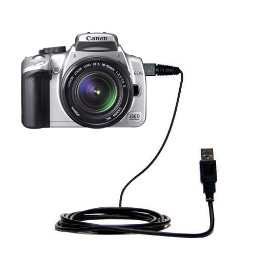 classic straight USB data sync cable suitablefor the Canon EOS 350D - Uses Gomadic TipExchange Technology