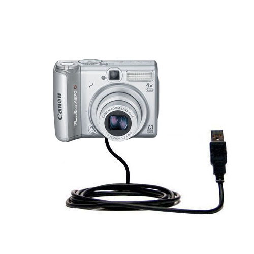 USB Data Cable compatible with the Canon PowerShot A570 IS