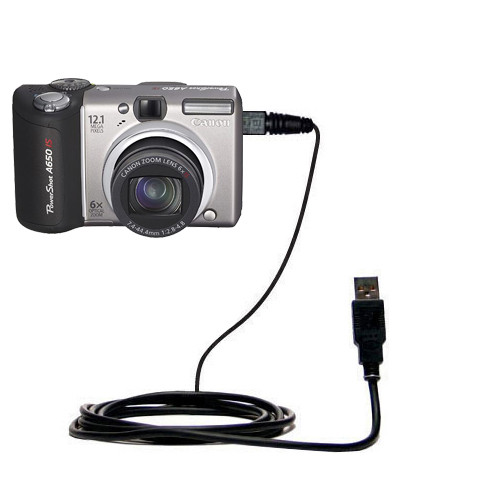 USB Data Cable compatible with the Canon Powershot A650 IS