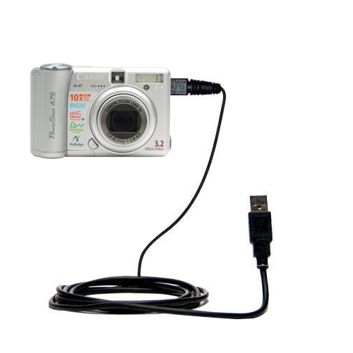 USB Data Cable compatible with the Canon Powershot A75