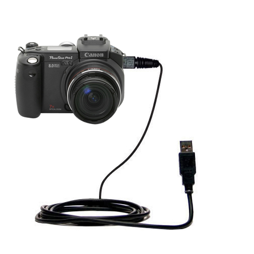 classic straight USB data sync cable suitablefor the Canon Powershot Pro1 - Uses Gomadic TipExchange Technology