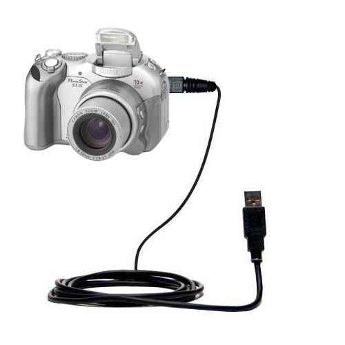 classic straight USB data sync cable suitablefor the Canon Powershot S1 IS - Uses Gomadic TipExchange Technology