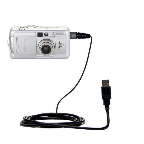 classic straight USB data sync cable suitablefor the Canon Powershot S30 - Uses Gomadic TipExchange Technology