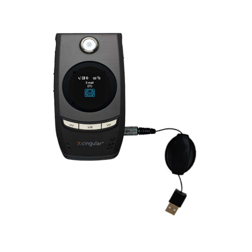 Retractable USB Power Port Ready charger cable designed for the Cingular 3125 and uses TipExchange