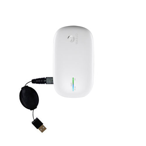 Retractable USB Power Port Ready charger cable designed for the Clearwire Clear iSpot Personal Hot Spot and uses TipExchange