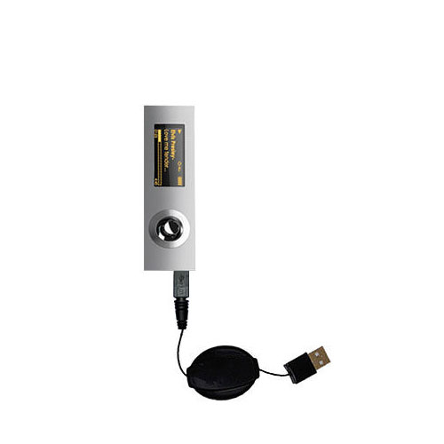 Retractable USB Power Port Ready charger cable designed for the Coby MP565 and uses TipExchange