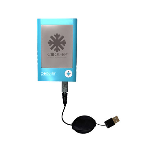 Retractable USB Power Port Ready charger cable designed for the Cool Reader Cool-er eReader and uses TipExchange