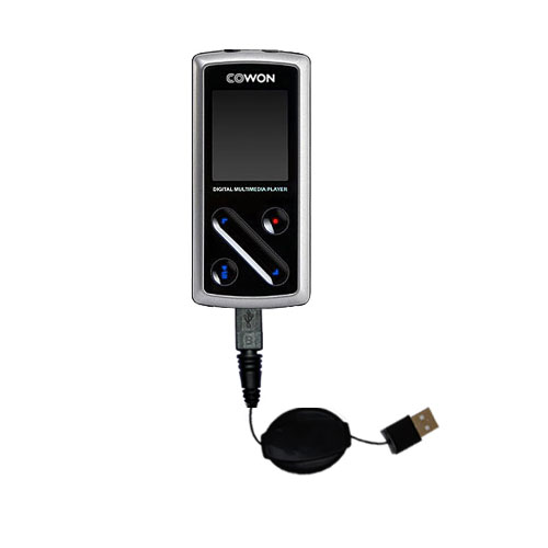 Retractable USB Power Port Ready charger cable designed for the Cowon iAudio 6 and uses TipExchange