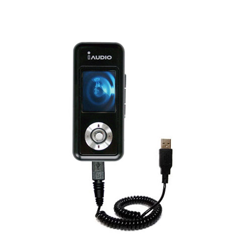 Coiled USB Cable compatible with the Cowon iAudio U3