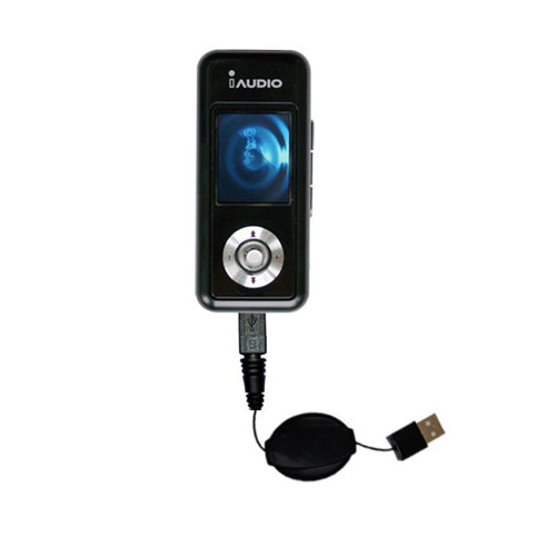 Retractable USB Power Port Ready charger cable designed for the Cowon iAudio U3 and uses TipExchange