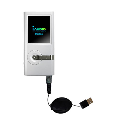 Retractable USB Power Port Ready charger cable designed for the Cowon iAudio U5 and uses TipExchange