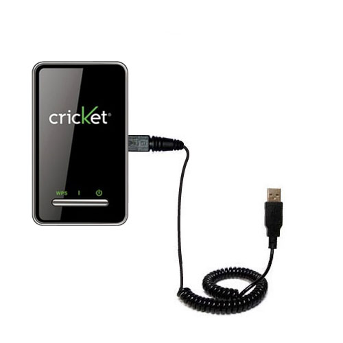 Coiled USB Cable compatible with the Cricket Crosswave WiFi Hotspot