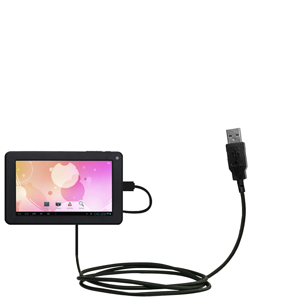Classic Straight USB Cable suitable for the Curtis Klu LT7033 with Power Hot Sync and Charge Capabilities - Uses Gomadic TipExchange Technology