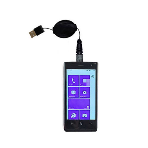 Retractable USB Power Port Ready charger cable designed for the Dell Venue Pro and uses TipExchange