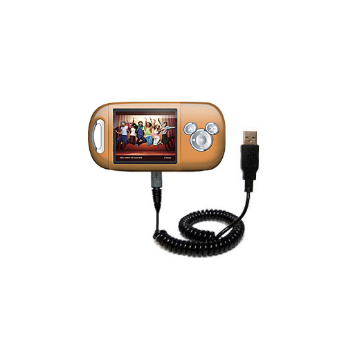 Coiled USB Cable compatible with the Disney High School Musical Mix Max Player DS19005