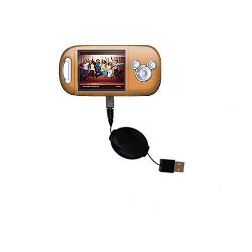 Retractable USB Power Port Ready charger cable designed for the Disney High School Musical Mix Max Player DS19005 and uses TipExchange