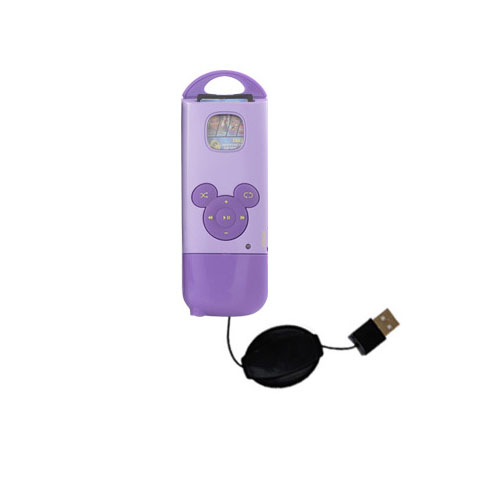 Retractable USB Power Port Ready charger cable designed for the Disney Mix Stick and uses TipExchange