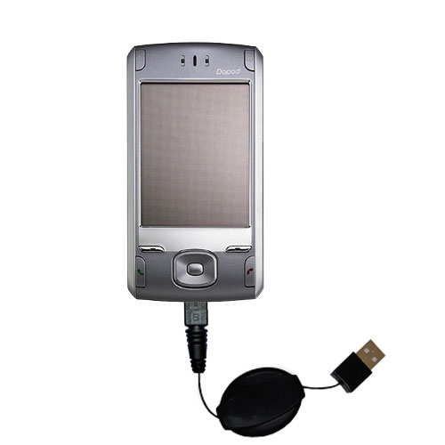 Retractable USB Power Port Ready charger cable designed for the Dopod 838 and uses TipExchange