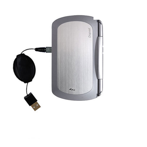 Retractable USB Power Port Ready charger cable designed for the Dopod 900 and uses TipExchange