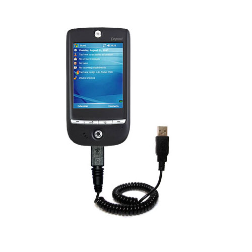 Coiled USB Cable compatible with the Dopod P100
