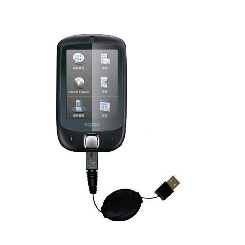 Retractable USB Power Port Ready charger cable designed for the Dopod S1 and uses TipExchange