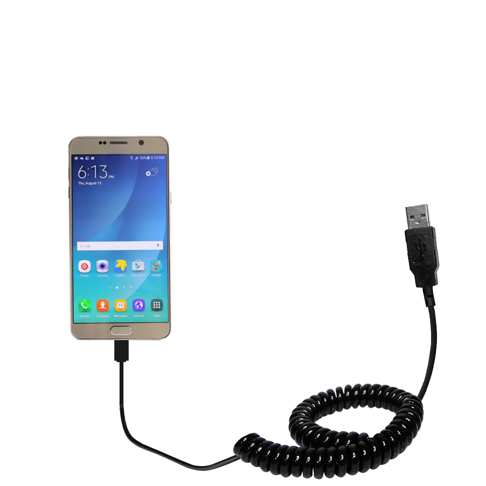 Coiled USB Cable compatible with the Galaxy Note 7 Note 7