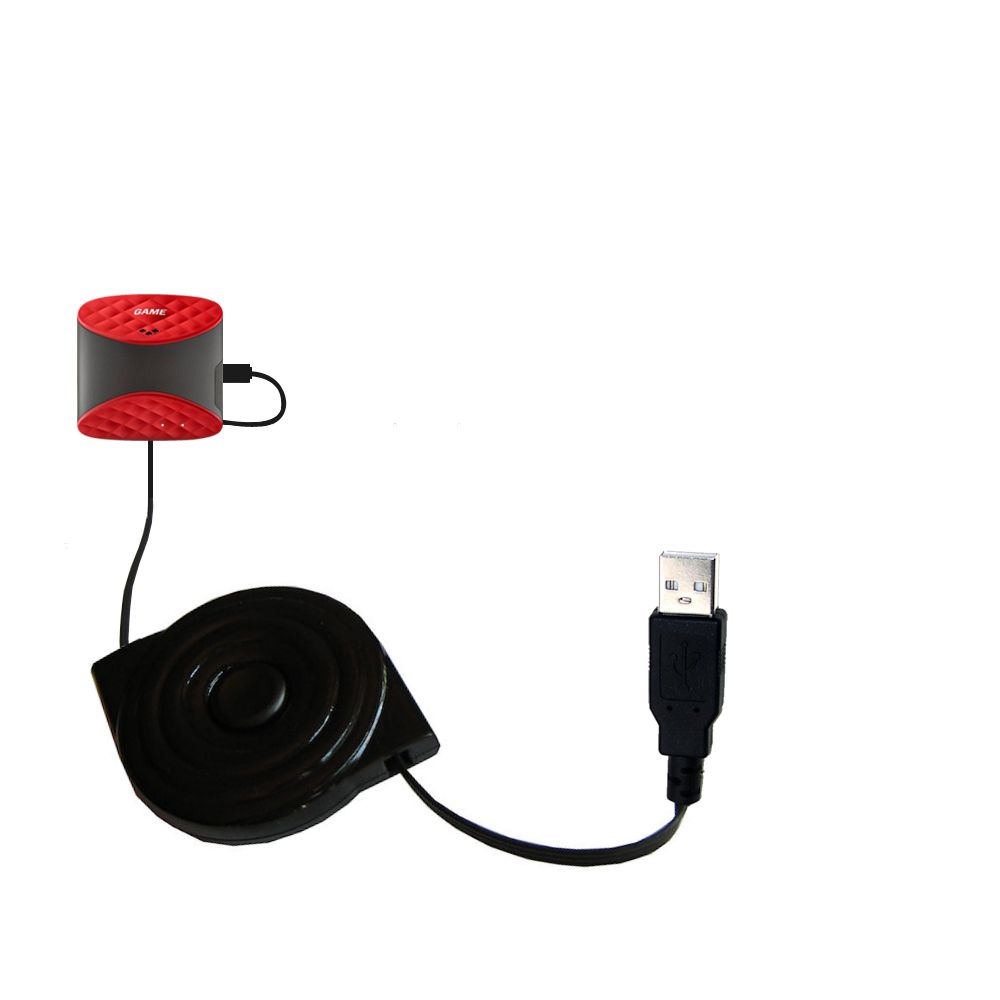 Retractable USB Power Port Ready charger cable designed for the Game Golf and uses TipExchange