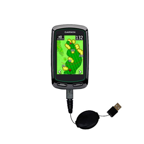 Retractable USB Power Port Ready charger cable designed for the Garmin Approach G3 G5 G6 and uses TipExchange