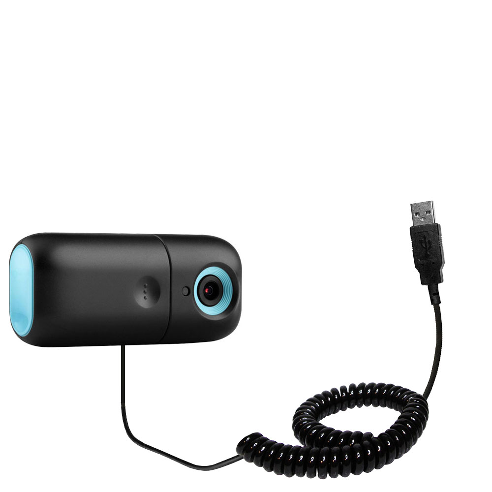 Coiled USB Cable compatible with the Garmin babyCam