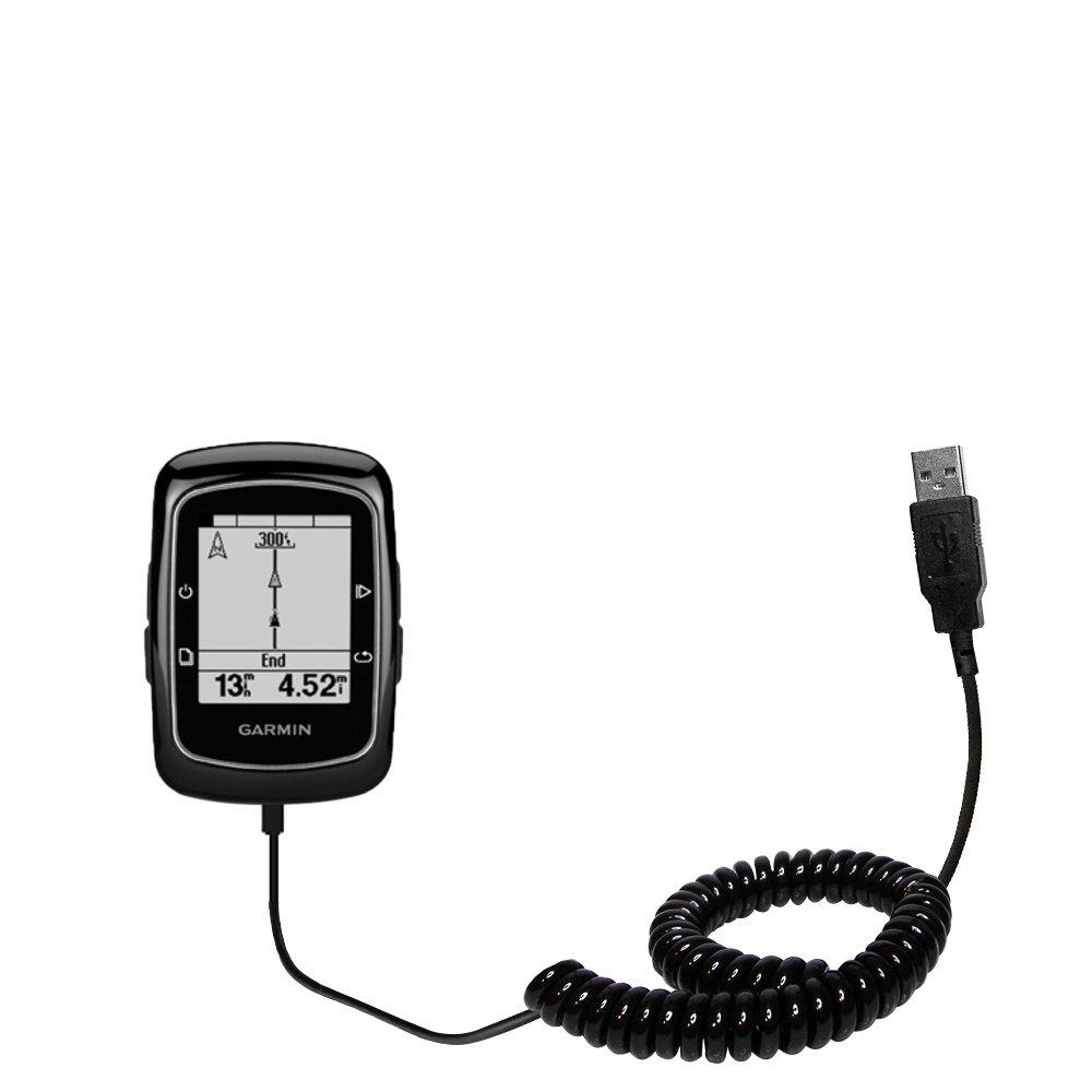 Coiled USB Cable compatible with the Garmin EDGE 200